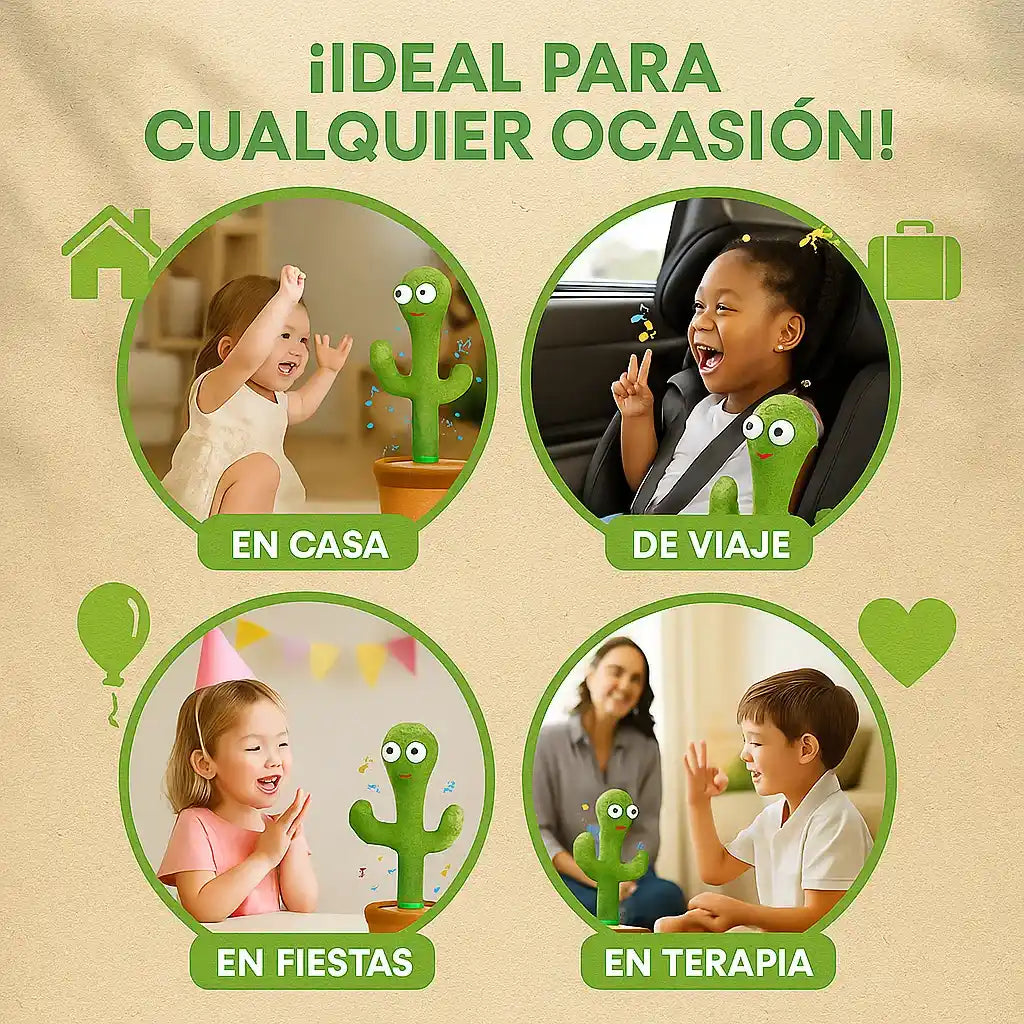 Cactus BabyDance™ - Transmite diversión y movimiento seguro para bebés.