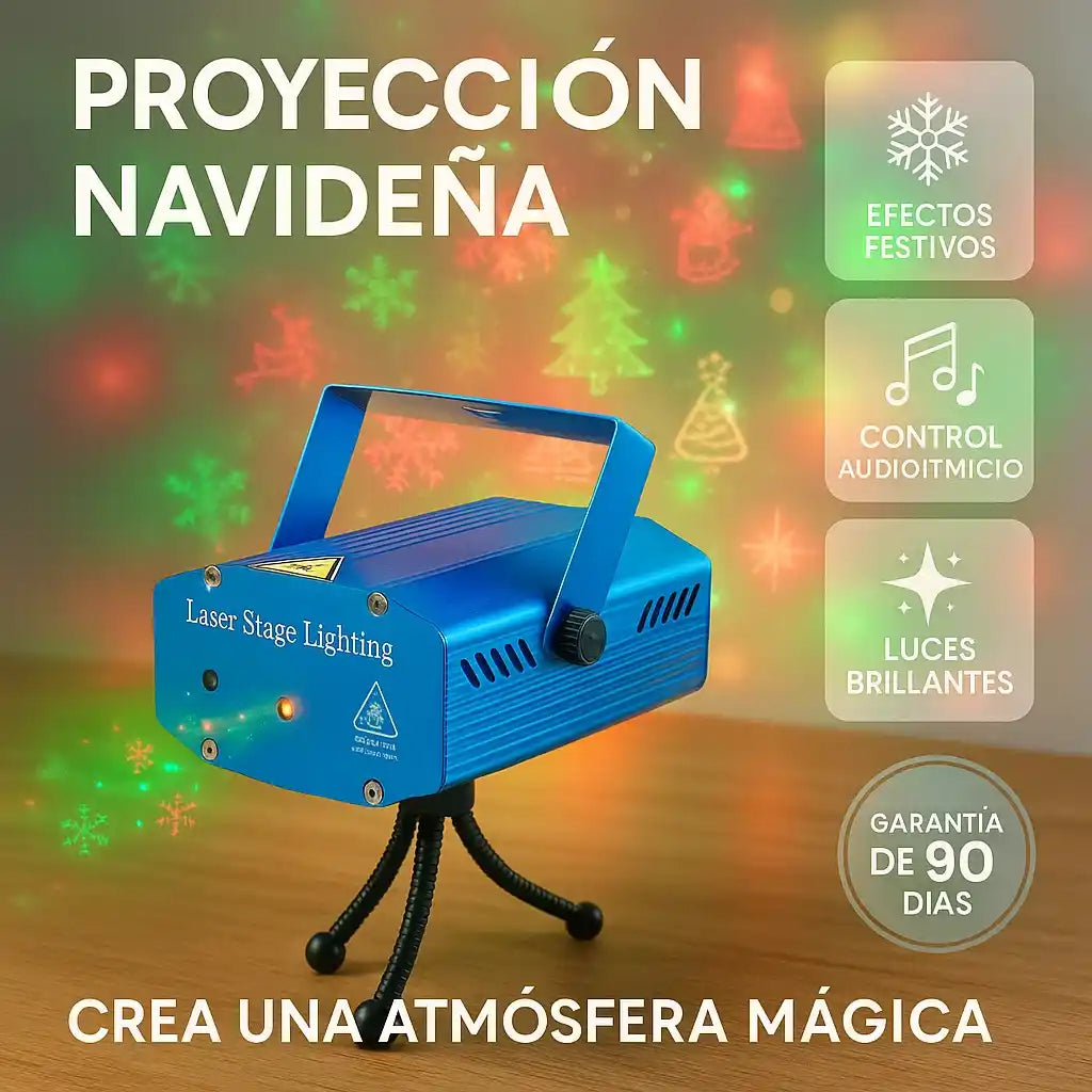 Proyector Láser Navideño - La Magia de la Navidad en Tu Hogar