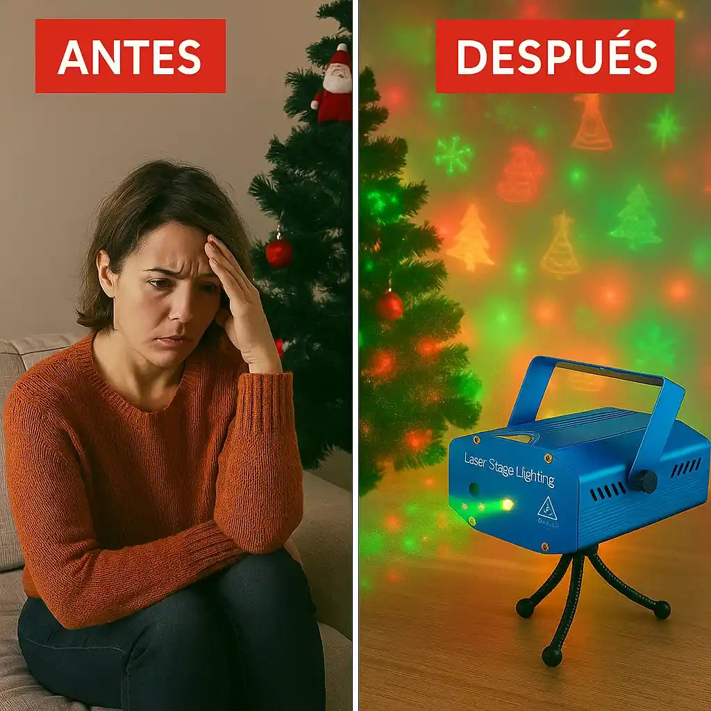 Proyector Láser Navideño - La Magia de la Navidad en Tu Hogar