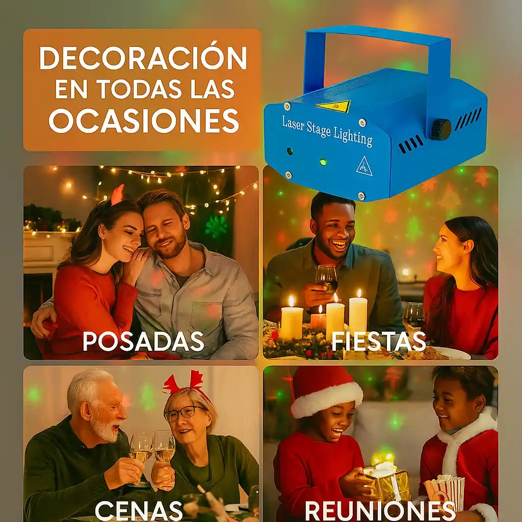 Proyector Láser Navideño - La Magia de la Navidad en Tu Hogar